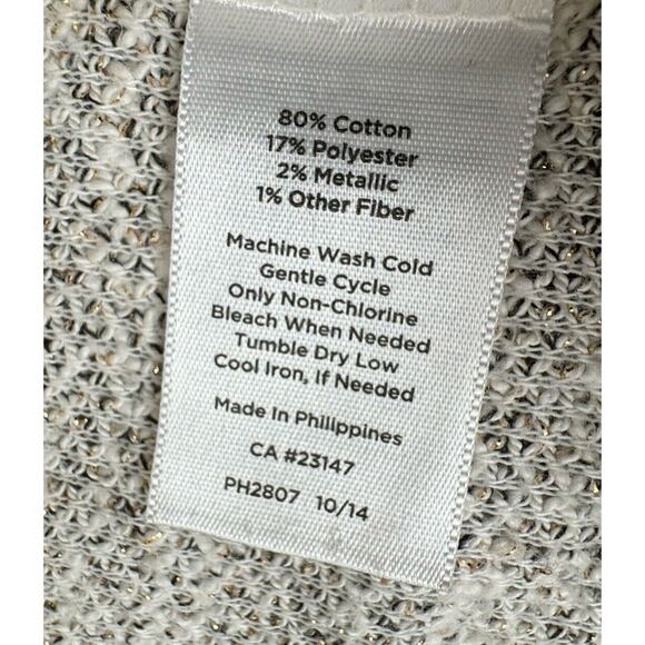 Talbots Cardigan Sweater Lambs Open Front Ribbed Purple Women Size M Petite Mp - Picture 6 of 9